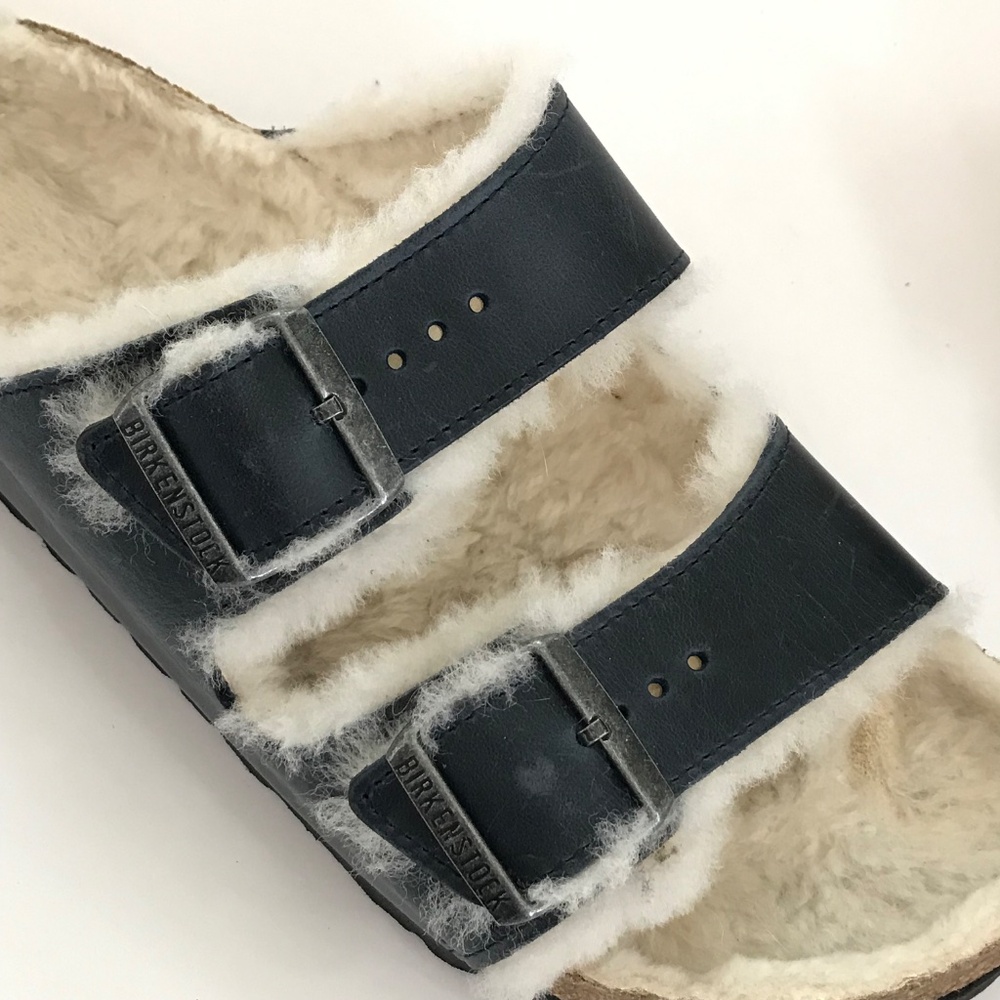 BIRKENSTOCK Arizona Sandals Shearling Women’s Size 9 - Picture 4 of 16